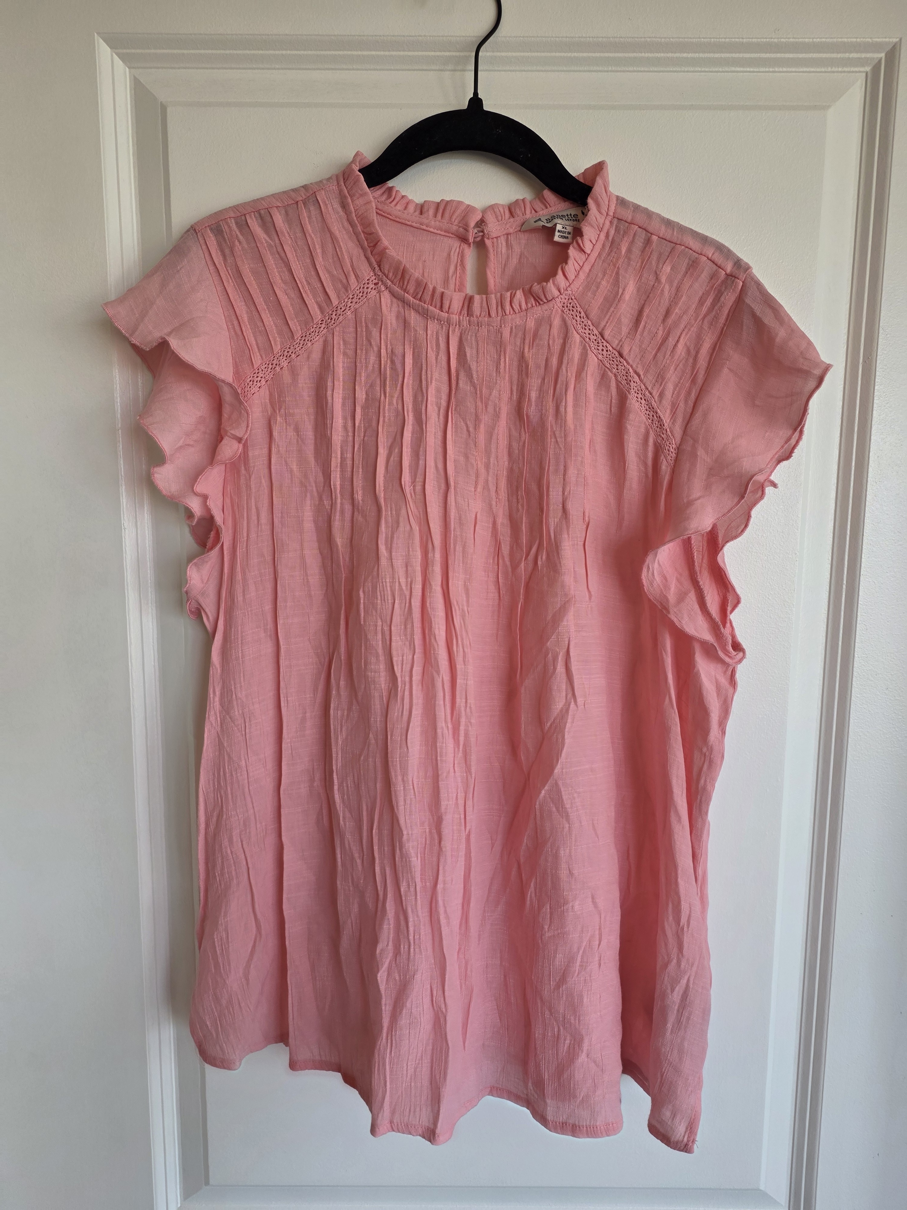 Nanette Lepore Pintuck Cap Sleeve Blouse